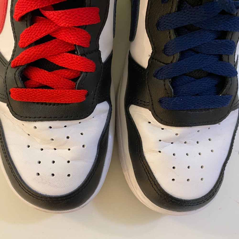 Nike SB Kids Court Borough Mid 2 White, Red, & Black Shoes - Picture 8 of 9